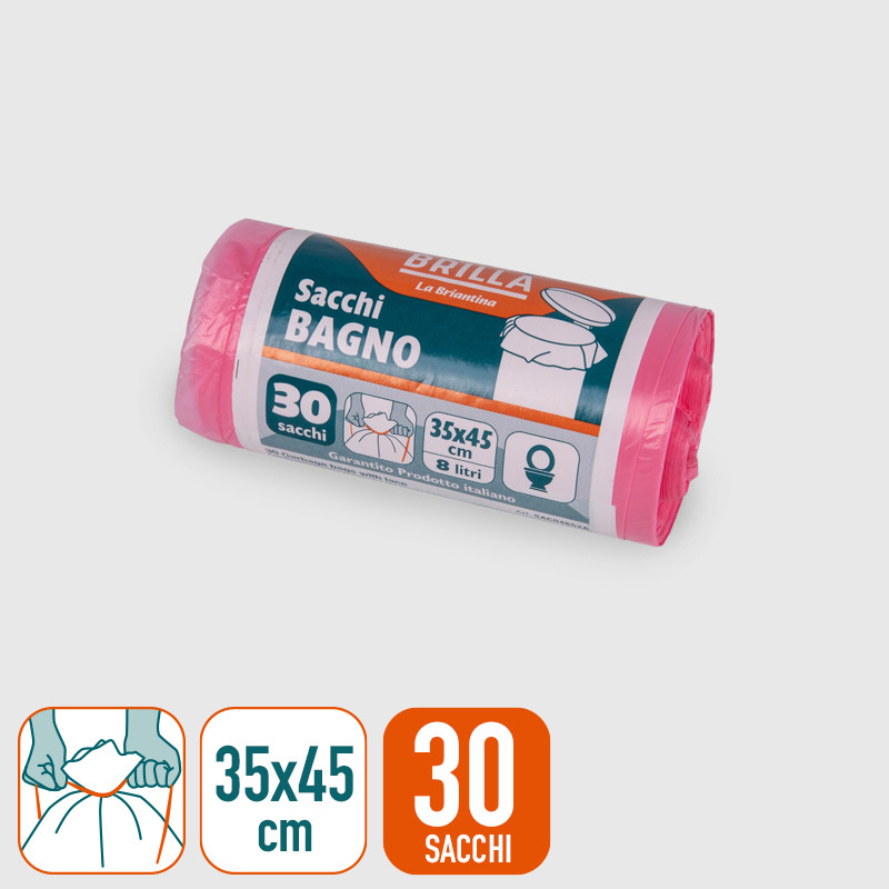 SACCO RIFIUTI BAGNO cm 35x45 Pz.30 Rosa SACCO RIFIUTI BAGNO cm 35x45 Pz.30 Rosa