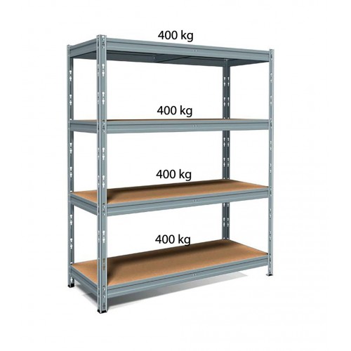 SCAFFALE ZINCATO INCASTRO 4 RIPIANI