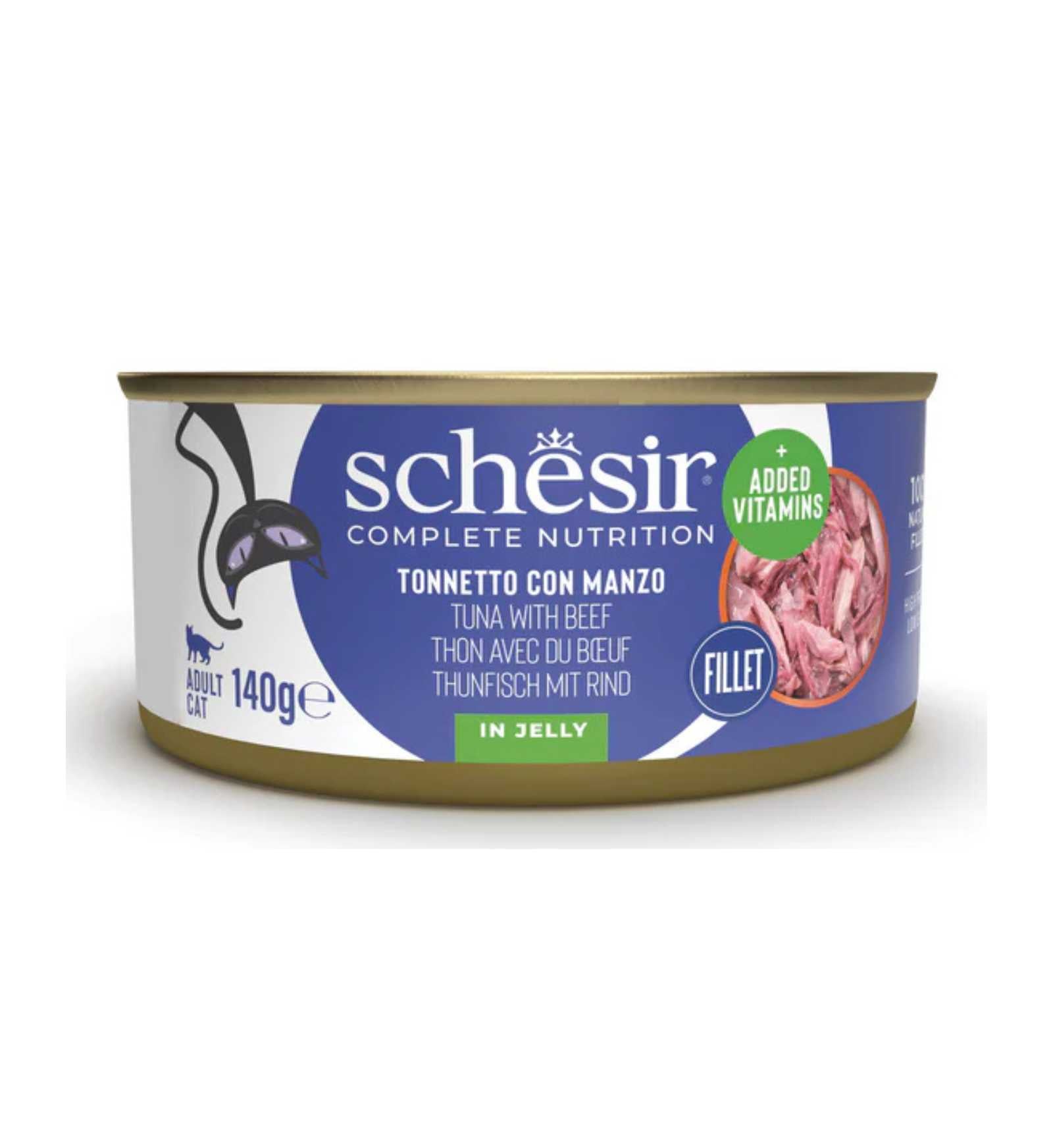 SCHESIR CAT gr 140 Tonno/Manzo Jelly SCHESIR CAT gr 140 Tonno/Manzo Jelly