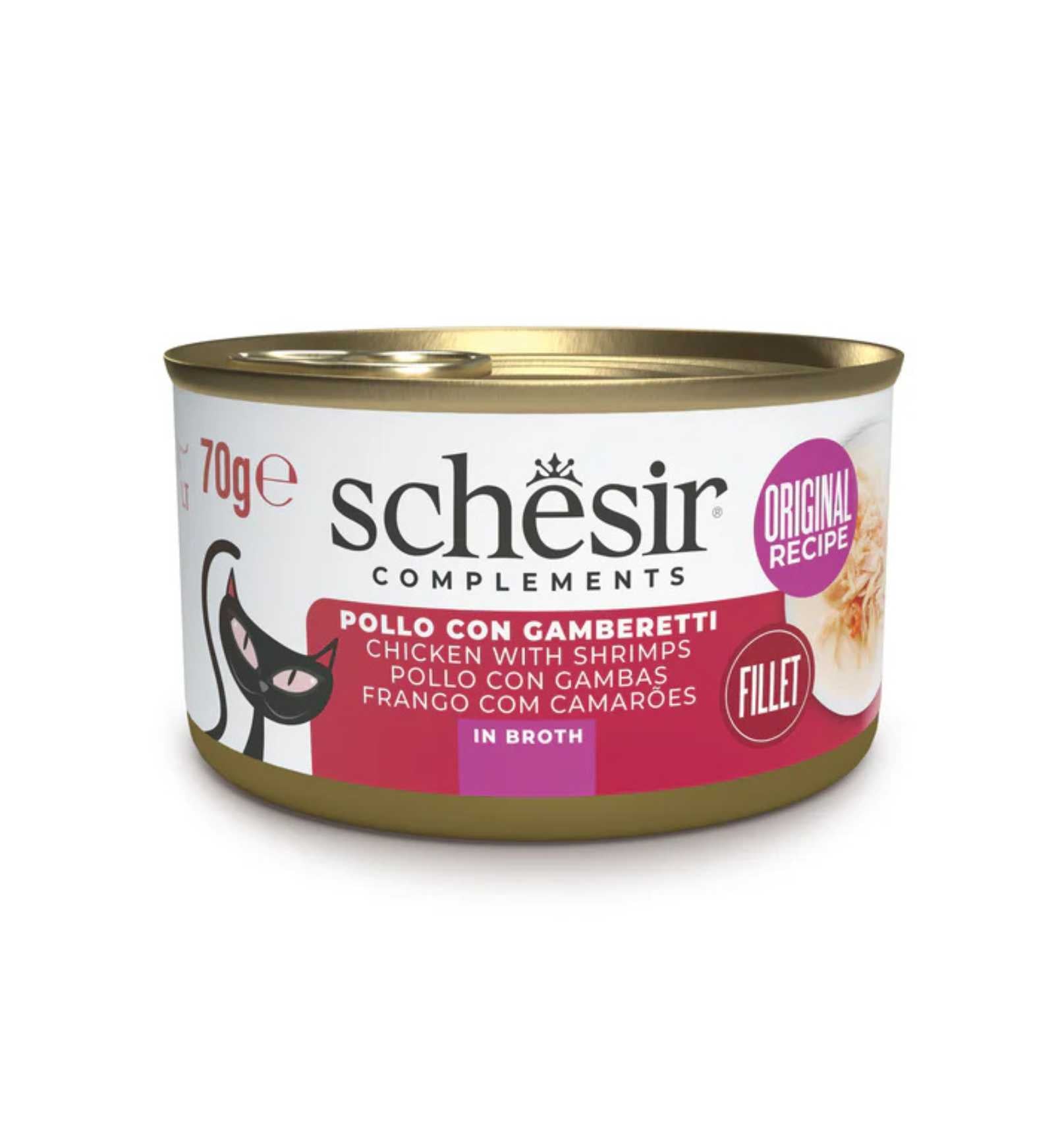 SCHESIR CAT gr 70 Pollo/Gamberi Brodo SCHESIR CAT gr 70 Pollo/Gamberi Brodo