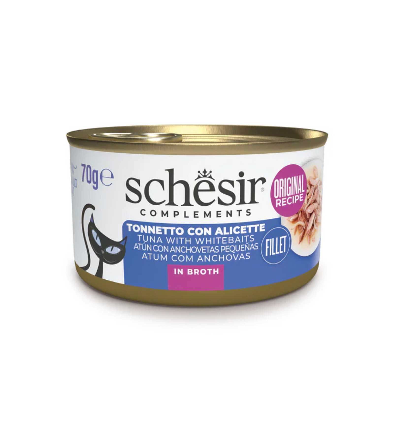SCHESIR CAT gr 70 Tonno/Alicette Brodo SCHESIR CAT gr 70 Tonno/Alicette Brodo