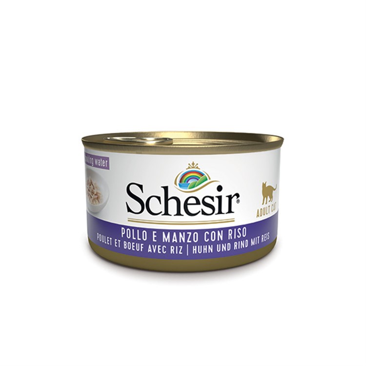 SCHESIR CAT gr 85 Pollo/Manzo/Riso Nat.