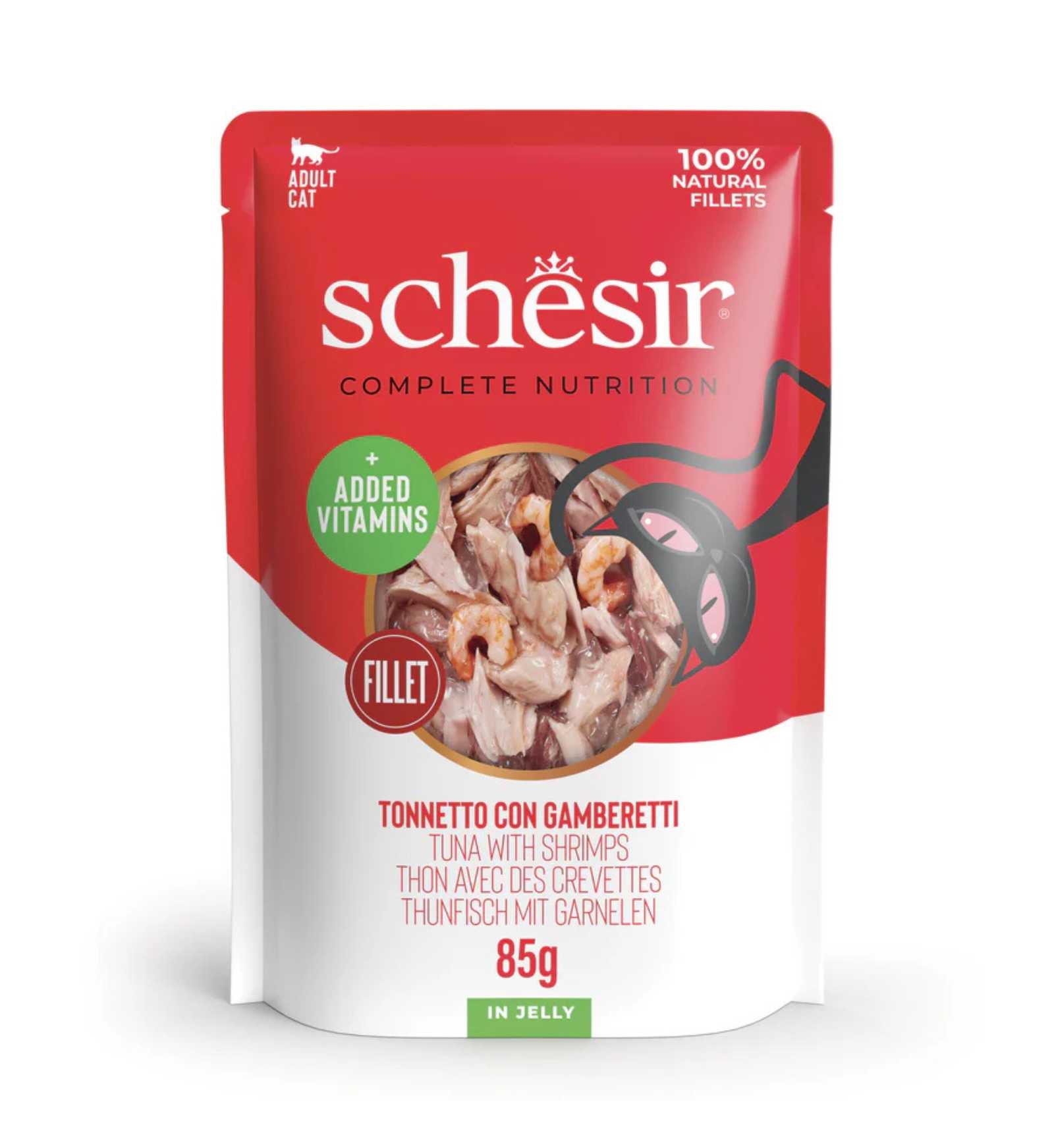 SCHESIR CAT gr 85 Tonno/Gamberetti Jelly SCHESIR CAT gr 85 Tonno/Gamberetti Jelly