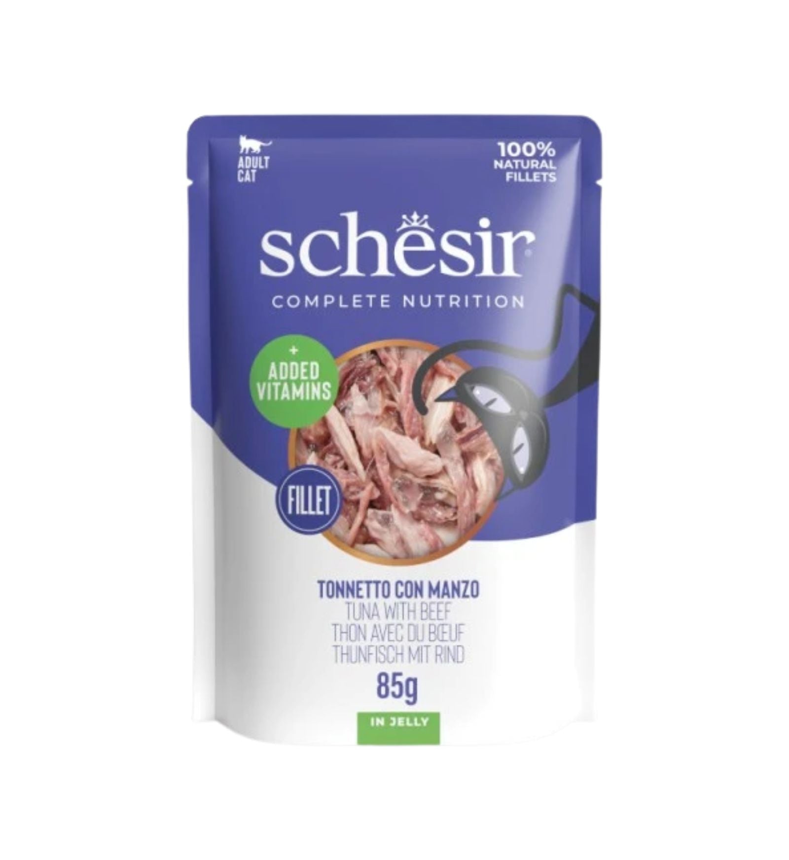 SCHESIR CAT gr 85 Tonno/Manzo Jelly SCHESIR CAT gr 85 Tonno/Manzo Jelly