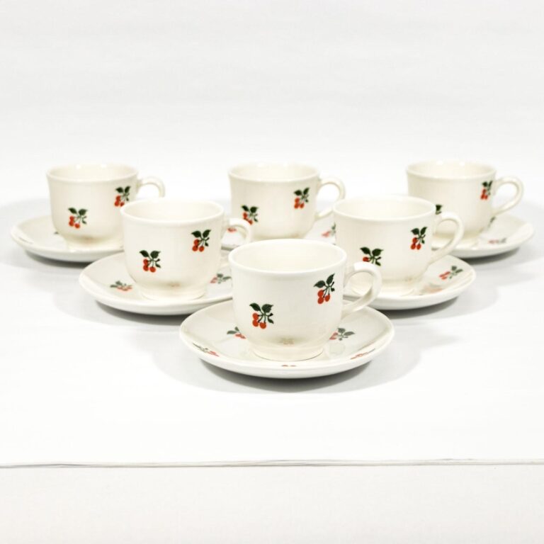 SET 6 TAZZE CAFFE' c/Ciliegie