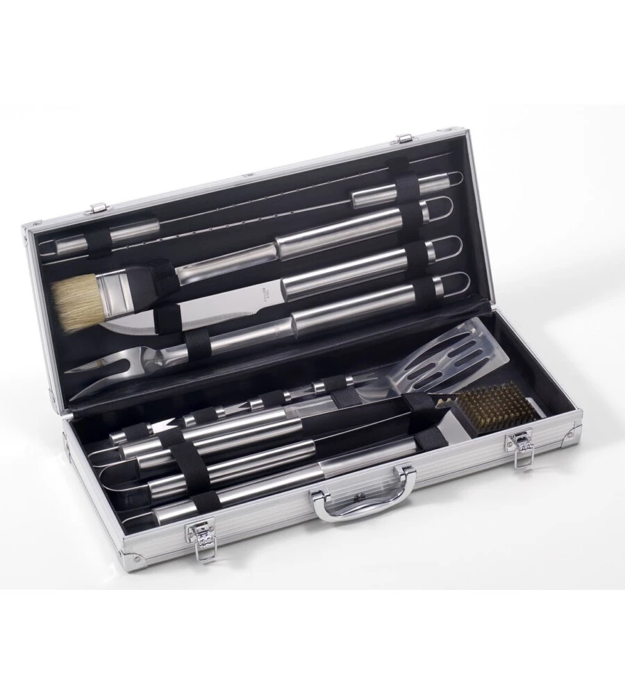 SET BARBECUE INOX Pz.12 c/Valigetta SET BARBECUE INOX Pz.12 c/Valigetta