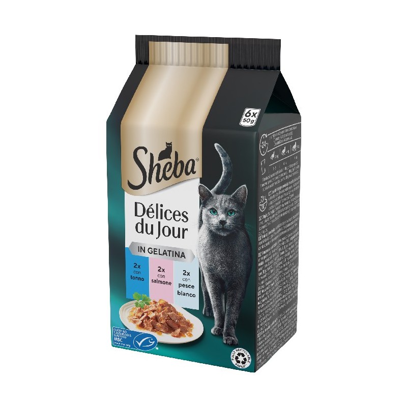 SHEBA DDJ gr 50x6 Tonno/Salmone Gelèe SHEBA DDJ gr 50x6 Tonno/Salmone Gelèe