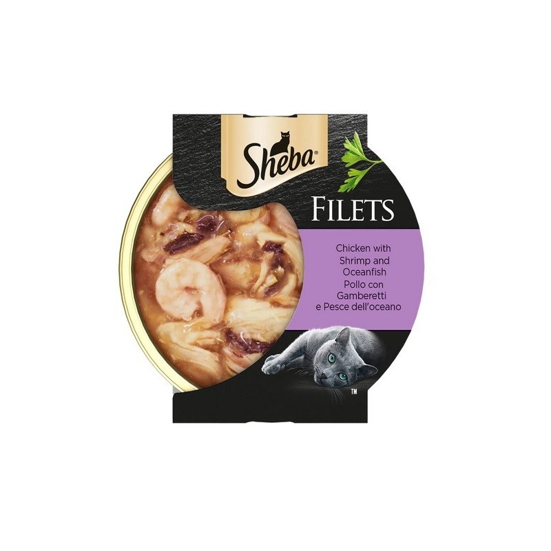 SHEBA FILETS gr 60 Pollo/Gamberetti SHEBA FILETS gr 60 Pollo/Gamberetti