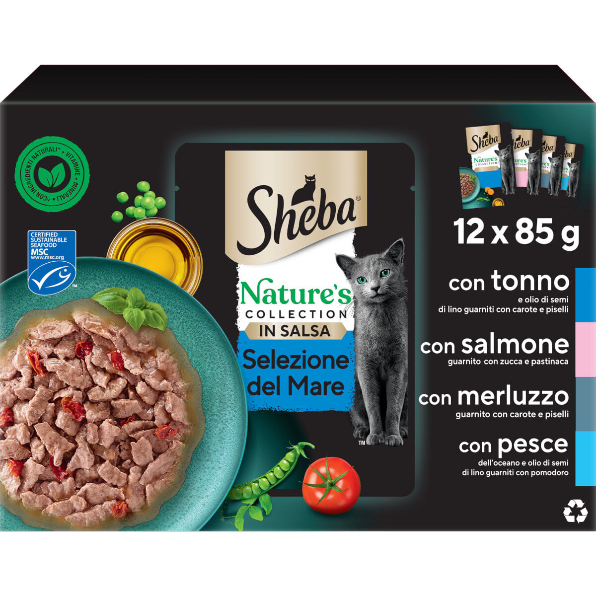 SHEBA MULTIPACK gr 85x12 Sel.Mare SHEBA MULTIPACK gr 85x12 Sel.Mare