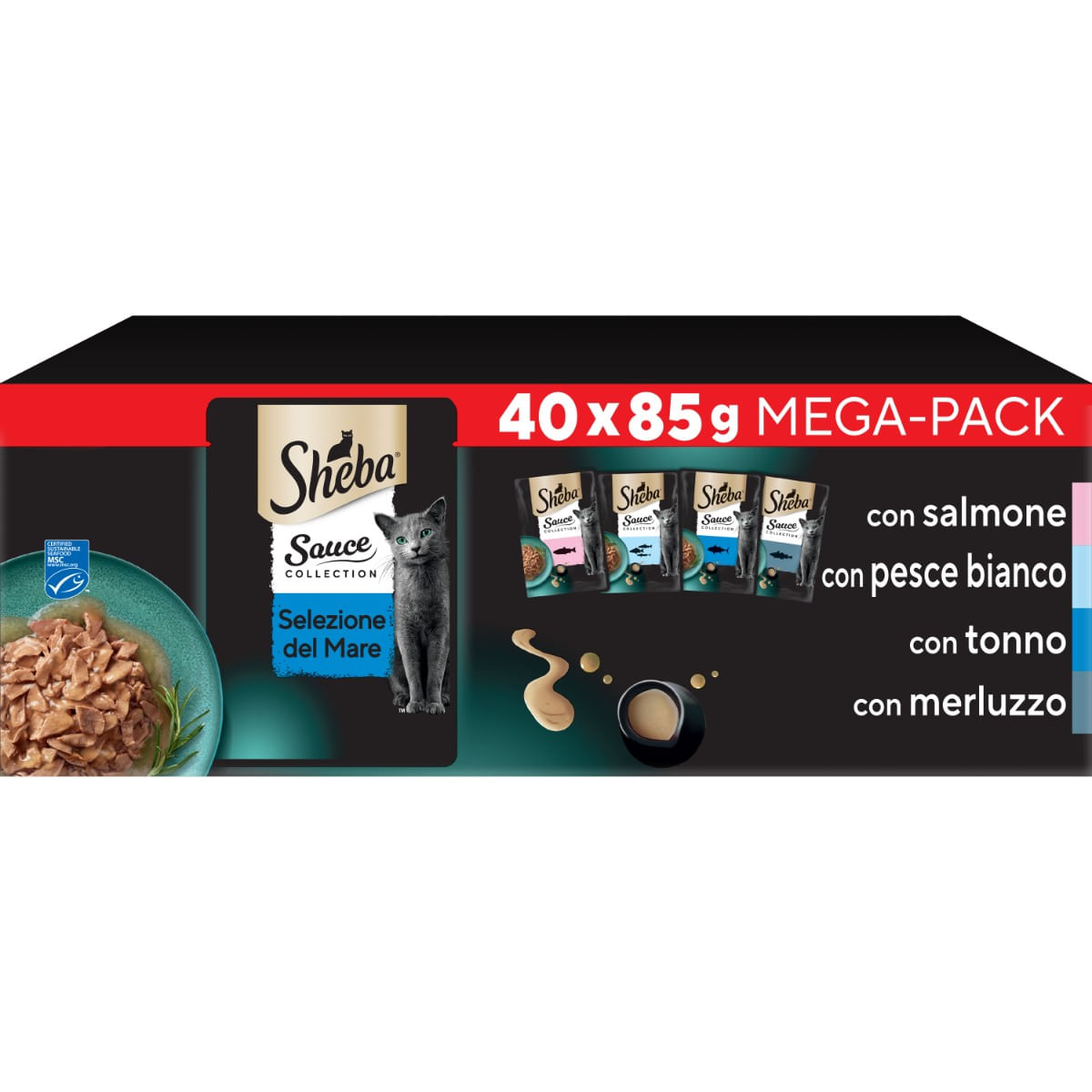SHEBA MULTIPACK gr 85x40 Sel.Mare Gel. SHEBA MULTIPACK gr 85x40 Sel.Mare Gel.