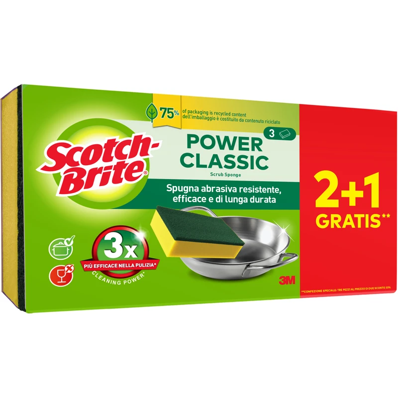 SPUGNA SCOTCH BRITE 2+1Pz. G/V Pz.3 SPUGNA SCOTCH BRITE 2+1Pz. G/V Pz.3