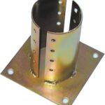 SUPPORTO TRAVI TONDE MM.100 c/Piastra