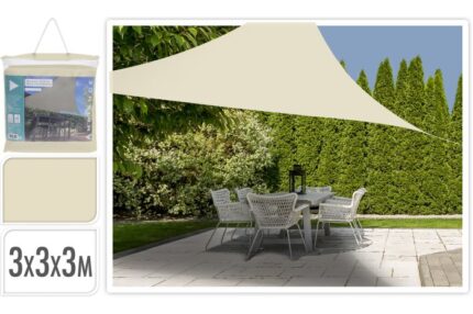 TENDA VELA TRIANGOLARE 3x3x3 Ecru