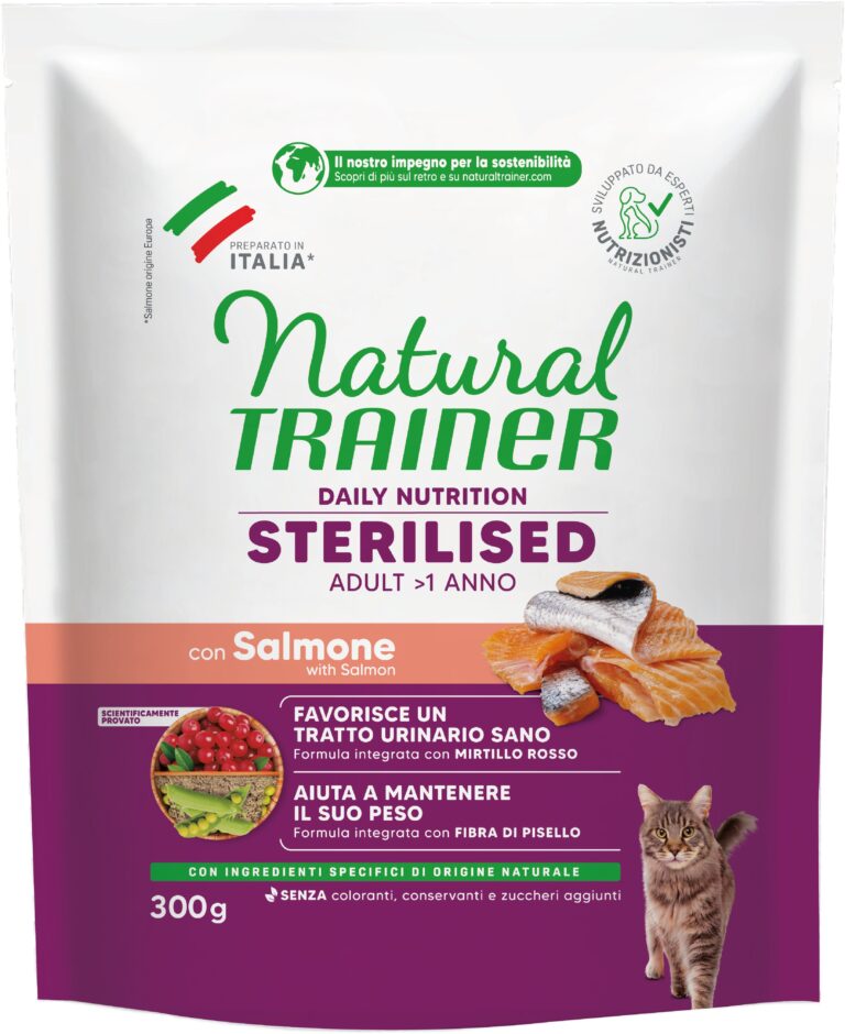 TRAINER NAT.CAT STERIL. gr 300 Salmone