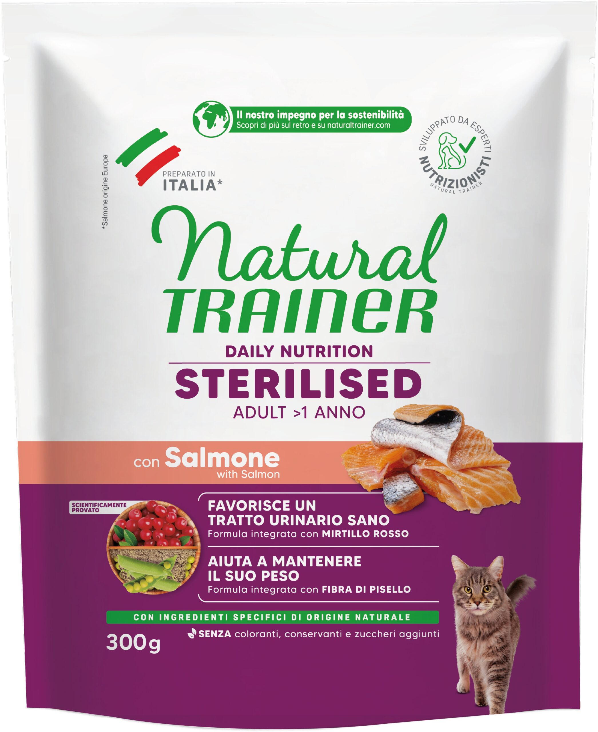 TRAINER NAT.CAT STERIL. gr 300 Salmone TRAINER NAT.CAT STERIL. gr 300 Salmone
