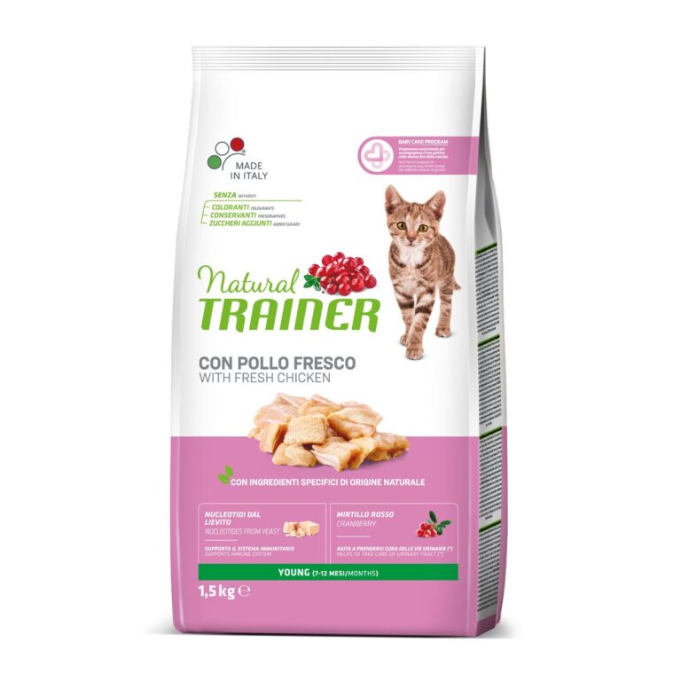 TRAINER NAT.CAT YOUNG kg 1.5 Pollo