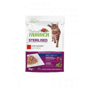 TRAINER NAT.STERILISED CAT gr 85 Manzo