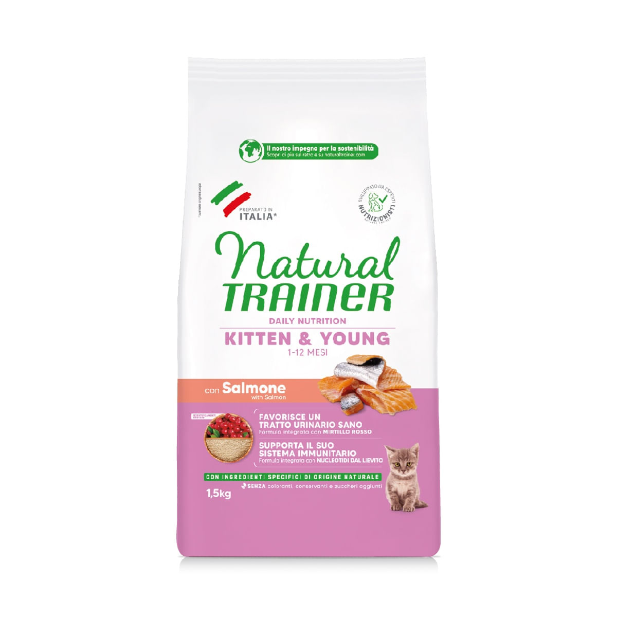 TRAINER NATURAL KITTEN gr 300 Salmone TRAINER NATURAL KITTEN gr 300 Salmone