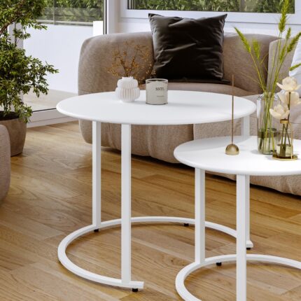 TWIN SET ROUND LIVING cm 14x2 Bianco