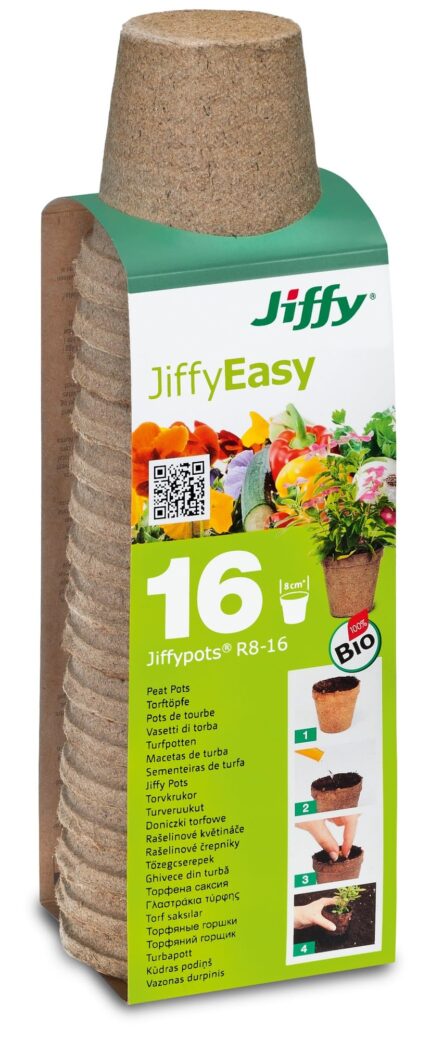 VASO TORBA TONDO JIFFY R8-16 cm 8 Pz.16