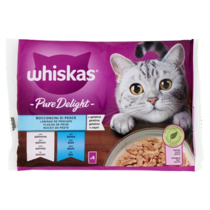 WHISKAS PURE DELIGHT gr 85x4 Bocc.Pesce