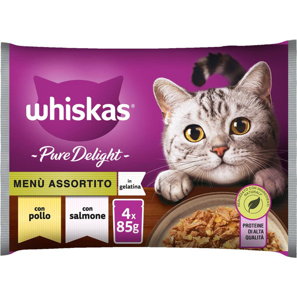 WHISKAS PURE DELIGHT gr 85x4 Menù Assor.