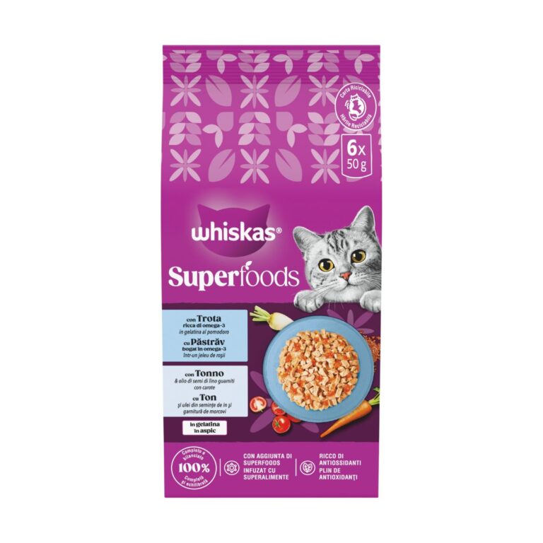 WHISKAS SUPERFOODS gr 50x6 Pesce