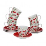 SET 6 TAZZE CAFFE' c/Ciliegie