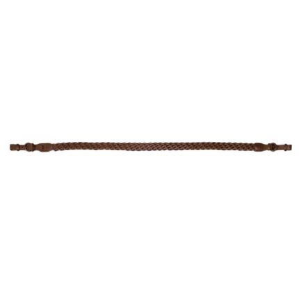 BRETELLA TRECCIA 8 CAPI PELLE MARRONE