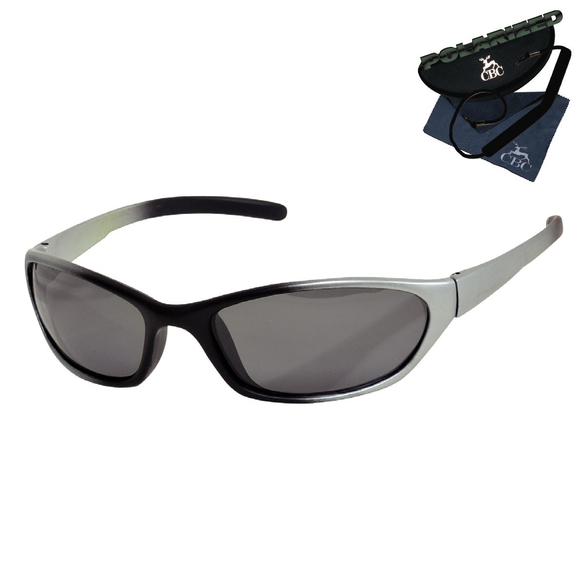 OCCHIALE POL.SILVER(NERO/ARGENTO)