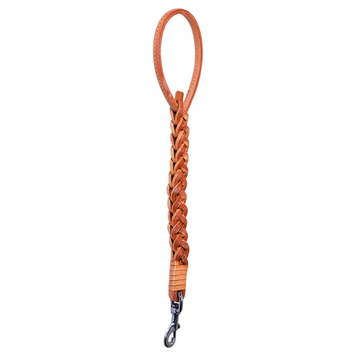 MANIGLIONE CUOIO DOP TRECCIA TRIPLA
