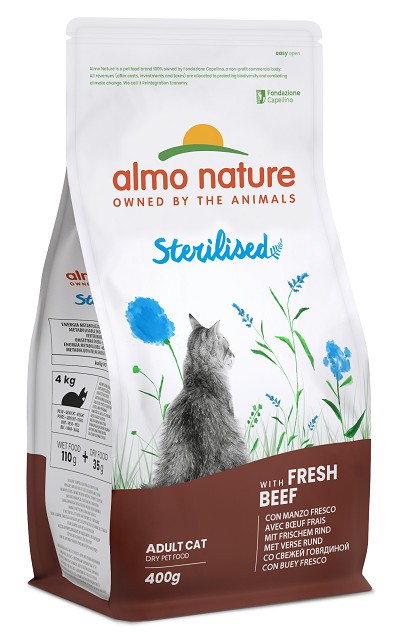 ALMO N. STERILISED CAT gr 400 Manzo
