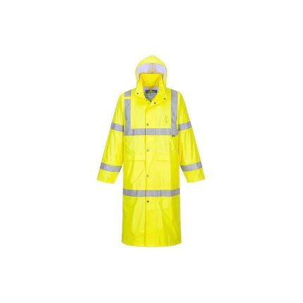 IMPERMEABILE LUNGO GIALLO TAGLIA 3XL